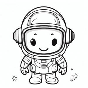 Astronaut helmet Coloring Page for Kids