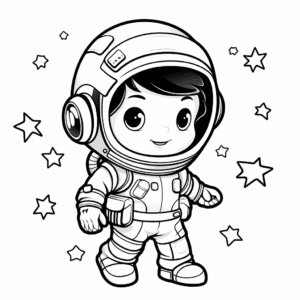 Astronaut Coloring Page for Kids