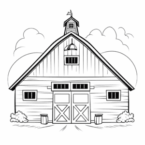 Barn V3 Coloring Page for Kids