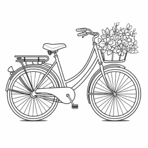 Bicycle V2 Coloring Page for Kids