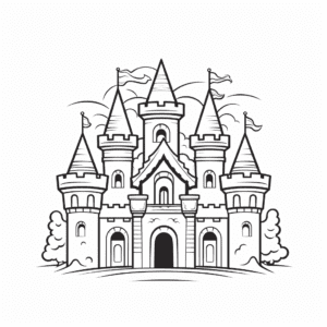 Castle Coloring Page for Kids