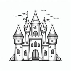 Castle V3 Coloring Page for Kids