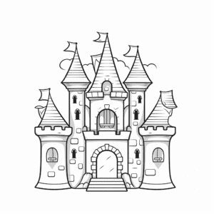 Castle V4 Coloring Page for Kids