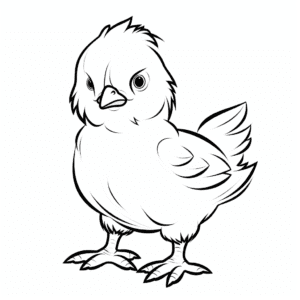 Chicken V2 Coloring Page for Kids