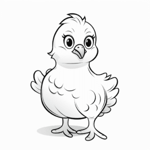 Chicken V3 Coloring Page for Kids