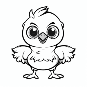 Chicken Coloring Page for Kids