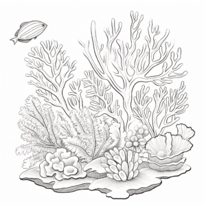 Coral reef V3 Coloring Page for Kids