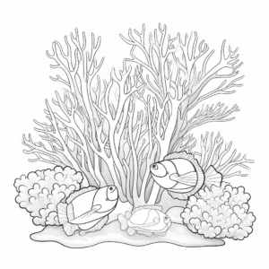 Coral reef V2 Coloring Page for Kids