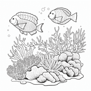 Coral reef V4 Coloring Page for Kids