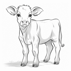 Cow Coloring Page for Kids