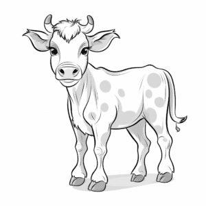 Cow V4 Coloring Page for Kids