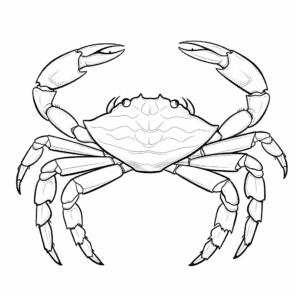 Crab V4 Coloring Page for Kids