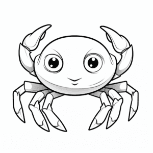 Crab V3 Coloring Page for Kids