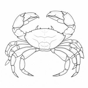Crab Coloring Page for Kids