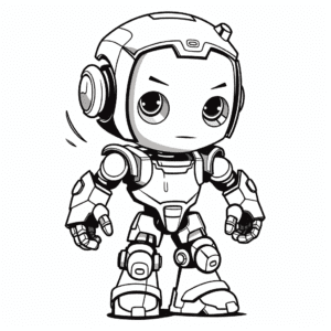 Cyborg Coloring Page for Kids