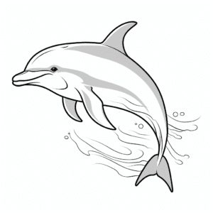 Dolphin V3 Coloring Page for Kids