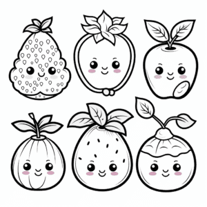 Fruit V3 Coloring Page for Kids