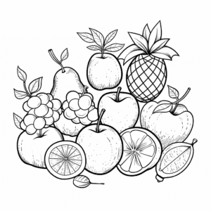 Fruit Coloring Page for Kids