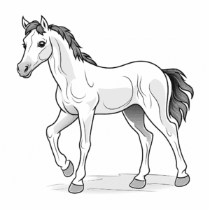 Horse Coloring Page for Kids