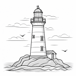 Lighthouse V2 Coloring Page for Kids