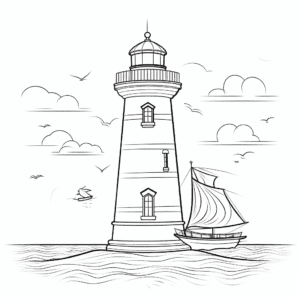 Lighthouse V4 Coloring Page for Kids