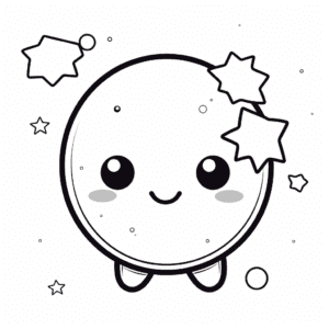 Moon V2 Coloring Page for Kids