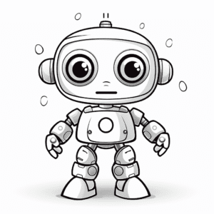 Robot Coloring Page for Kids