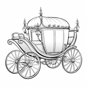 Royal carriage V3 Coloring Page for Kids