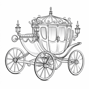 Royal carriage V2 Coloring Page for Kids