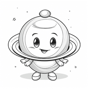 Saturn Coloring Page for Kids