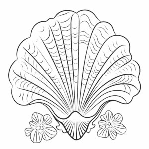 Seashell V3 Coloring Page for Kids