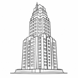 Skyscraper V4 Coloring Page for Kids