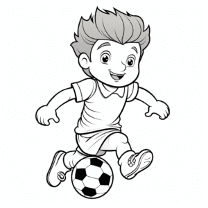 Soccer V2 Coloring Page for Kids