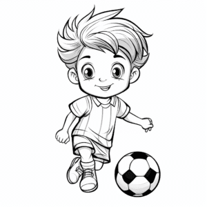 Soccer Coloring Page for Kids