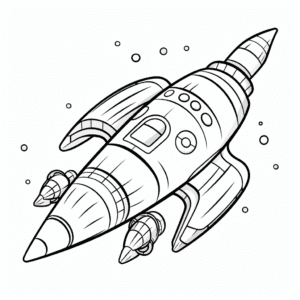 Spaceship Coloring Page for Kids