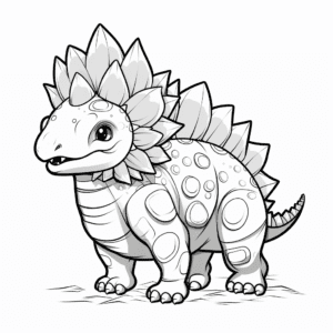 Stegosaurus V4 Coloring Page for Kids