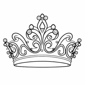 Tiara V2 Coloring Page for Kids