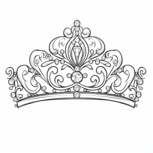 Tiara Coloring Page for Kids