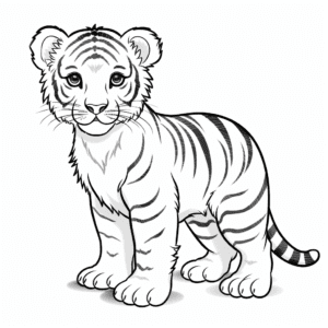 Tiger V4 Coloring Page for Kids