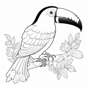 Toucan V3 Coloring Page for Kids