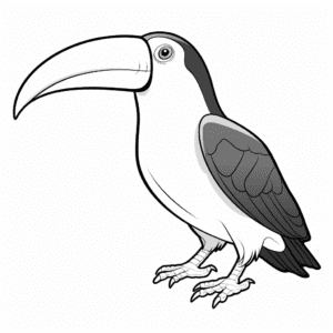 Toucan V4 Coloring Page for Kids