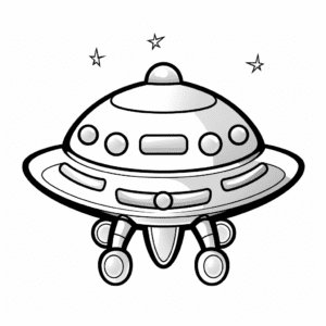 UFO V4 Coloring Page for Kids