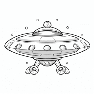 UFO V3 Coloring Page for Kids