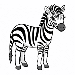 Zebra Coloring Page for Kids
