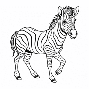 Zebra V4 Coloring Page for Kids
